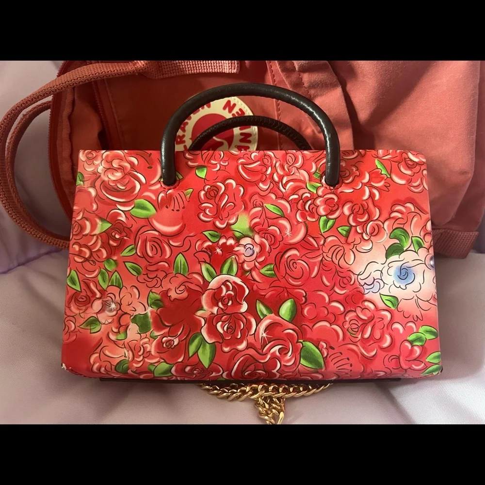 MOSCHINO Kiss-lock Tote In Fantasy Print - Picture 3 of 9